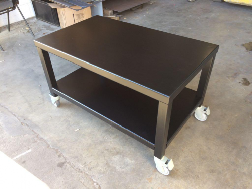 Stainless steel table in medical environment