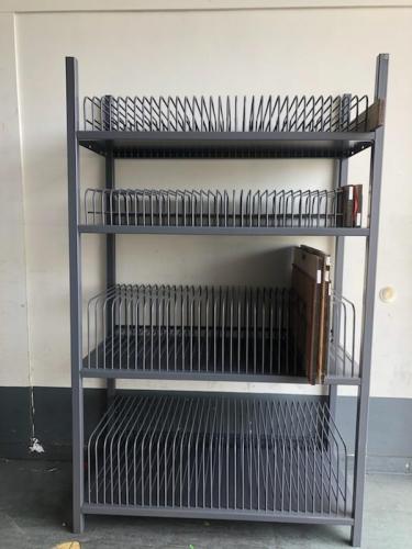 Storage rack for printing firm