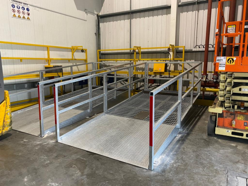Bespoke Metal Ramp for forklift to go up a step